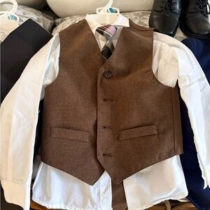 Van Heusen Brown and White Kids Matching Set